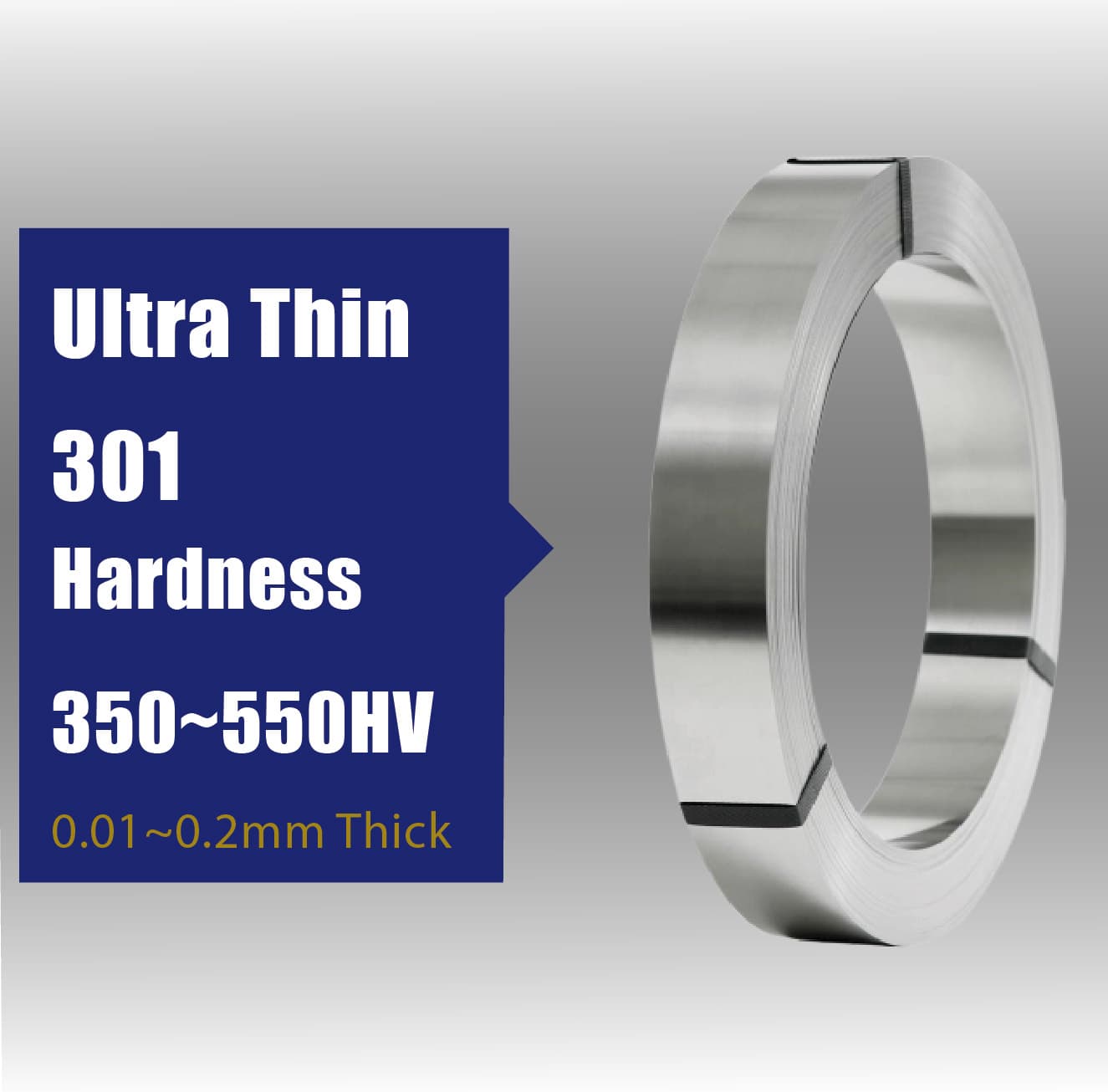 Ultra Thin 301 Stainless Steel foil